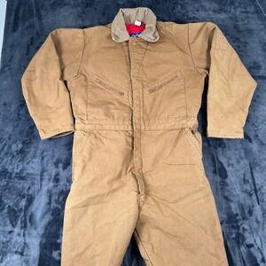 Vintage Big Smith Insulated Coveralls Mens 44-46 Long USA Made Brown Workwear